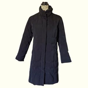 Gallery Petite Down Filled Quilted Women’s Long puffer Coat Size SP